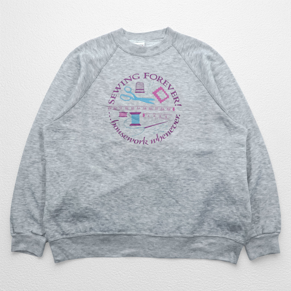 80年代 USA製 ヴィンテージ BW BASETT-WALKER スウェット トレーナー L グレー ラグラン コットン