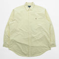 Ralph Lauren 90s Oxford button-down shirt, size XL and up, yellow, YARMOUTH logo, small pony embroidery.