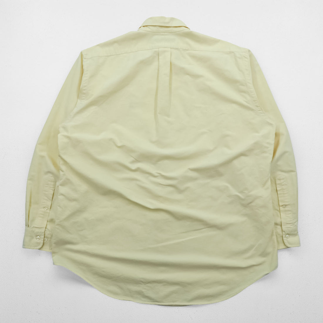 Ralph Lauren 90s Oxford button-down shirt, size XL and up, yellow, YARMOUTH logo, small pony embroidery.