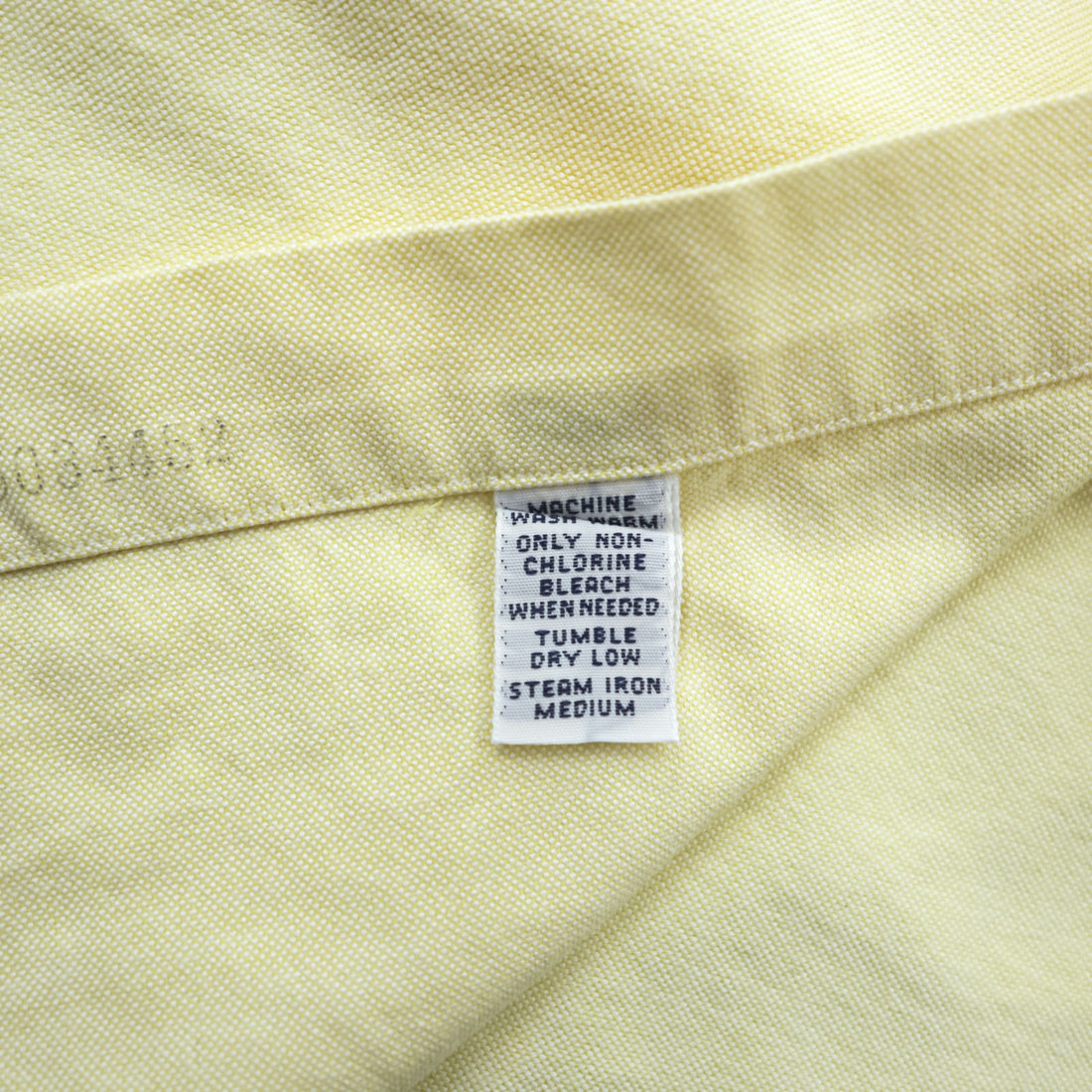 Ralph Lauren 90s Oxford button-down shirt, size XL and up, yellow, YARMOUTH logo, small pony embroidery.