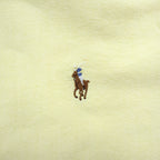 Ralph Lauren 90s Oxford button-down shirt, size XL and up, yellow, YARMOUTH logo, small pony embroidery.