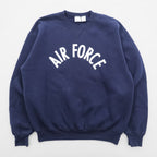 Vintage 90s SOFFE Air Force Sweatshirt Navy Blue Size L Made in USA V-Gusset Military