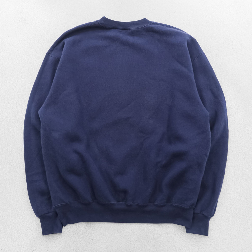 Vintage 90s SOFFE Air Force Sweatshirt Navy Blue Size L Made in USA V-Gusset Military