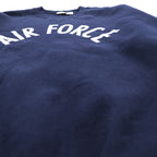 Vintage 90s SOFFE Air Force Sweatshirt Navy Blue Size L Made in USA V-Gusset Military