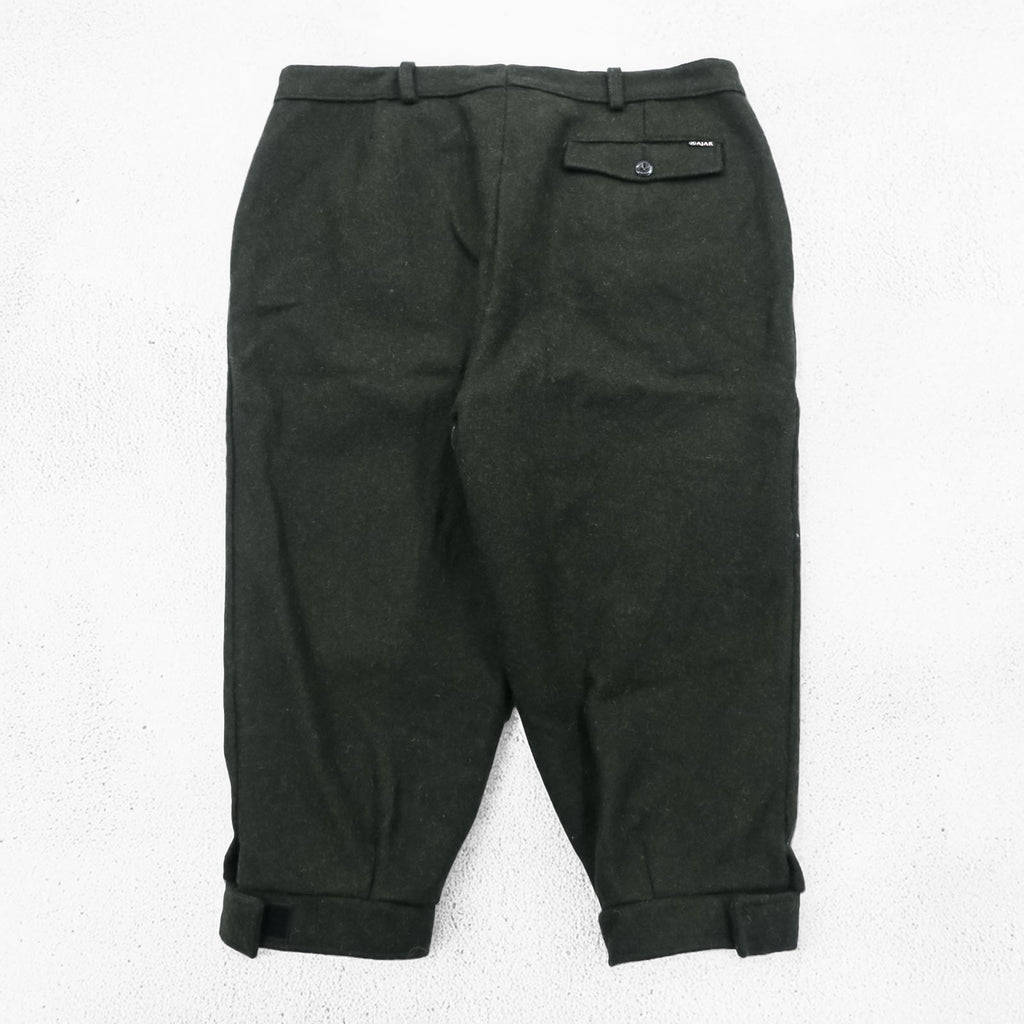 70s Vintage AJAK Norway Wool Knickerbocker Pants Dark Olive Model 487 Brumunddal Buckle Cuff