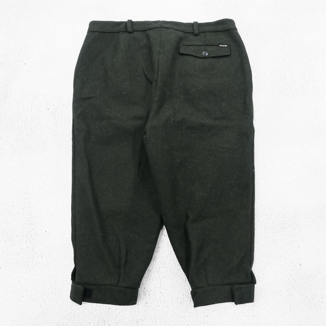 70s Vintage AJAK Norway Wool Knickerbocker Pants Dark Olive Model 487 Brumunddal Buckle Cuff
