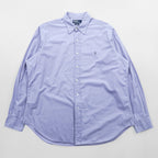 Polo Ralph Lauren 90s Regular Collar Shirt, Size XL and up, Blue, with Andrew Small Pony Embroidery