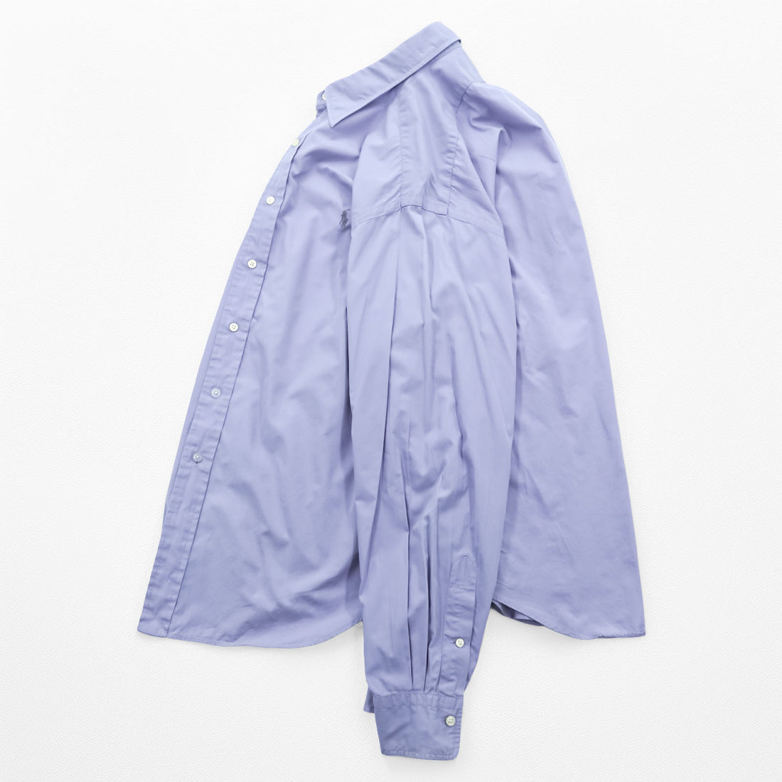 Polo Ralph Lauren 90s Regular Collar Shirt, Size XL and up, Blue, with Andrew Small Pony Embroidery