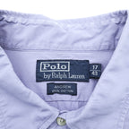Polo Ralph Lauren 90s Regular Collar Shirt, Size XL and up, Blue, with Andrew Small Pony Embroidery