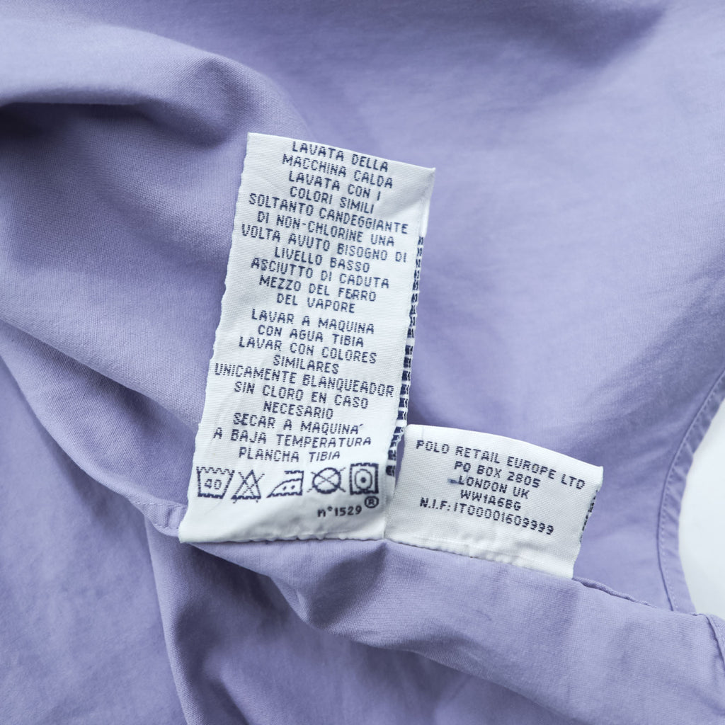 Polo Ralph Lauren 90s Regular Collar Shirt, Size XL and up, Blue, with Andrew Small Pony Embroidery