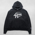 Champion Reverse Weave Hoodie, Size XL Black, Blue Tag, Reissue