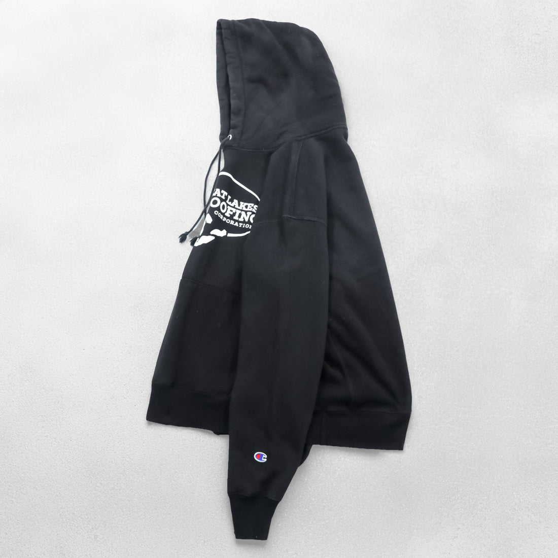 Champion Reverse Weave Hoodie, Size XL Black, Blue Tag, Reissue