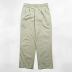LANDS' END 2タック ワイド チノパンツ M ベージュ TRADITIONAL FIT コットン