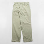 LANDS' END 2タック ワイド チノパンツ M ベージュ TRADITIONAL FIT コットン