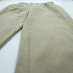 LANDS' END 2タック ワイド チノパンツ M ベージュ TRADITIONAL FIT コットン