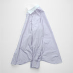 Brooks Brothers USA製 ワイドカラー クレリックシャツ ドレスシャツ L パープル ホワイト ストライプ ALL EGYPTIAN COTTON WOVEN IN ITALY
