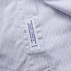 Brooks Brothers USA製 ワイドカラー クレリックシャツ ドレスシャツ L パープル ホワイト ストライプ ALL EGYPTIAN COTTON WOVEN IN ITALY