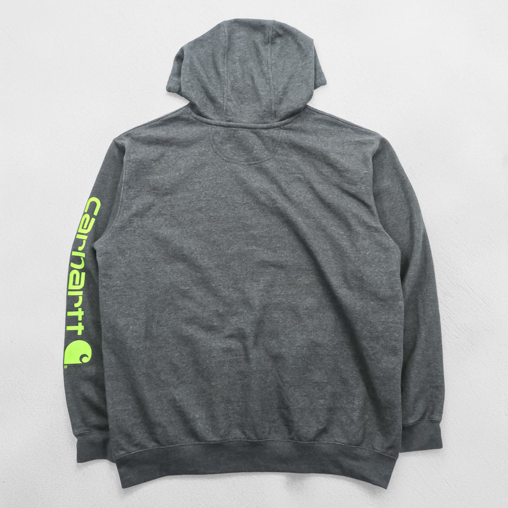 Carhartt Loose Fit Hoodie, Size L, Gray, Sleeve Logo, TS0288-M