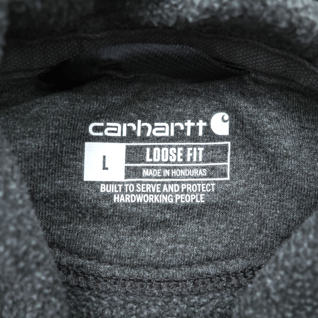 Carhartt Loose Fit Hoodie, Size L, Gray, Sleeve Logo, TS0288-M