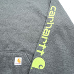 Carhartt Loose Fit Hoodie, Size L, Gray, Sleeve Logo, TS0288-M