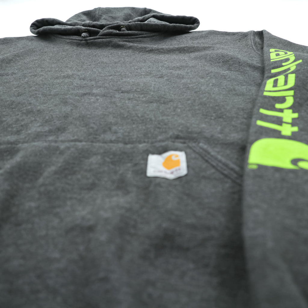 Carhartt Loose Fit Hoodie, Size L, Gray, Sleeve Logo, TS0288-M