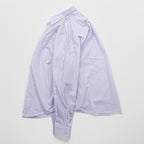 BURBERRY button-down shirt, size XL and up, checked pattern, single-point logo, purple, white. NEW BRADYS