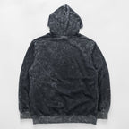 AC/DC Logo Hoodie Black Acid Wash Bleached Pullover Rock Band Sweatshirt