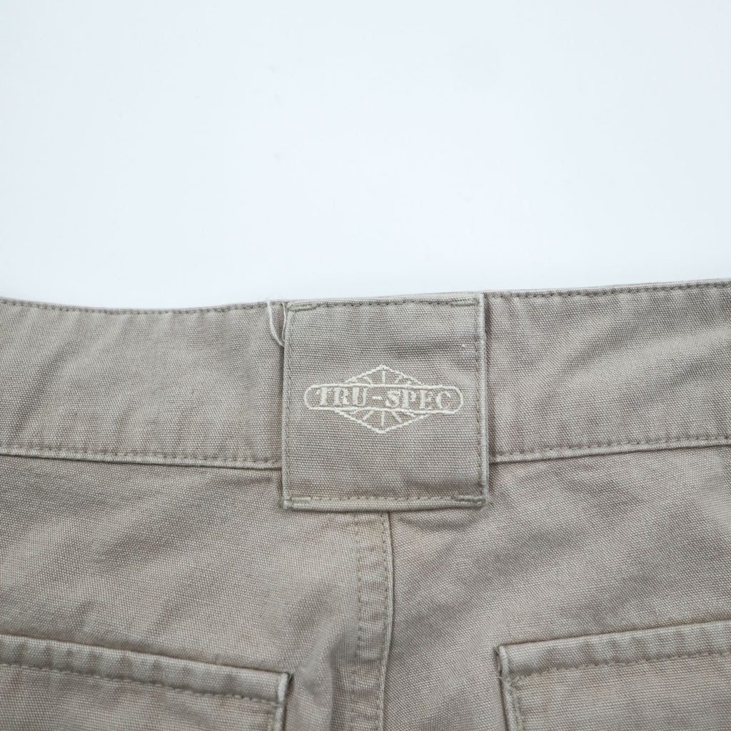 TRU-SPEC Double Knee Tactical Cargo Pants L Beige Military Cotton
