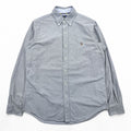 Ralph Lauren Oxford Button-Down Shirt, Size M, Gray, Small Pony Embroidery