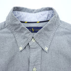 Ralph Lauren Oxford Button-Down Shirt, Size M, Gray, Small Pony Embroidery
