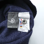 SAINT JAMES Polo Sweatshirt Elbow Patch Trainer L Navy Collared