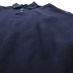 SAINT JAMES Polo Sweatshirt Elbow Patch Trainer L Navy Collared