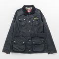 Barbour × Paul Smith INTERNATIONAL オイルド モーターサイクルジャケット S ワックスドコットン 襟コーデュロイ ベルト付 ダブルジップ エポレット