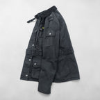 Barbour × Paul Smith INTERNATIONAL オイルド モーターサイクルジャケット S ワックスドコットン 襟コーデュロイ ベルト付 ダブルジップ エポレット