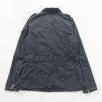 Barbour × Paul Smith INTERNATIONAL オイルド モーターサイクルジャケット S ワックスドコットン 襟コーデュロイ ベルト付 ダブルジップ エポレット