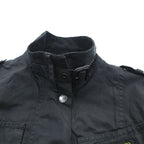 Barbour × Paul Smith INTERNATIONAL オイルド モーターサイクルジャケット S ワックスドコットン 襟コーデュロイ ベルト付 ダブルジップ エポレット