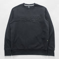 HUGO BOSS Crew Neck Sweatshirt L Black Cotton Logo Embroidery