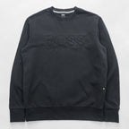 HUGO BOSS Crew Neck Sweatshirt L Black Cotton Logo Embroidery