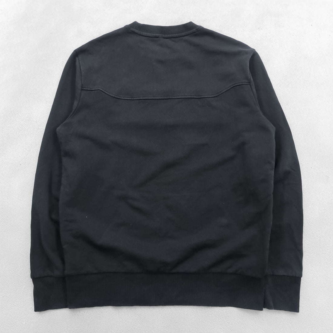 HUGO BOSS Crew Neck Sweatshirt L Black Cotton Logo Embroidery