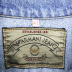 ARMANI JEANS 90年代 イタリア製 デニムジャケット Gジャン XL インディゴ ブルー ユーロヴィンテージ