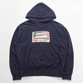 DENIM & SUPPLY RALPH LAUREN American Flag Hoodie L Navy Kangaroo Pocket
