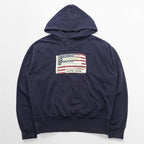 DENIM & SUPPLY RALPH LAUREN American Flag Hoodie L Navy Kangaroo Pocket