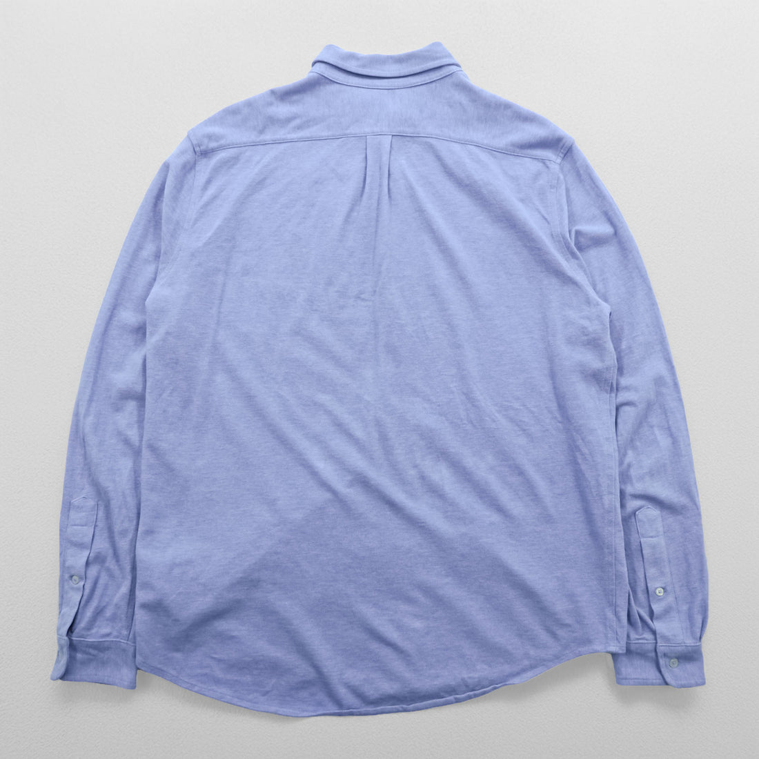 Ralph Lauren Pique Button-Down Shirt L Blue FEATHERWEIGHT MESH Small Pony Embroidered Logo