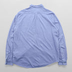 Ralph Lauren Pique Button-Down Shirt L Blue FEATHERWEIGHT MESH Small Pony Embroidered Logo