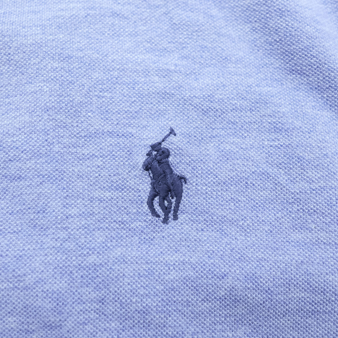 Ralph Lauren Pique Button-Down Shirt L Blue FEATHERWEIGHT MESH Small Pony Embroidered Logo