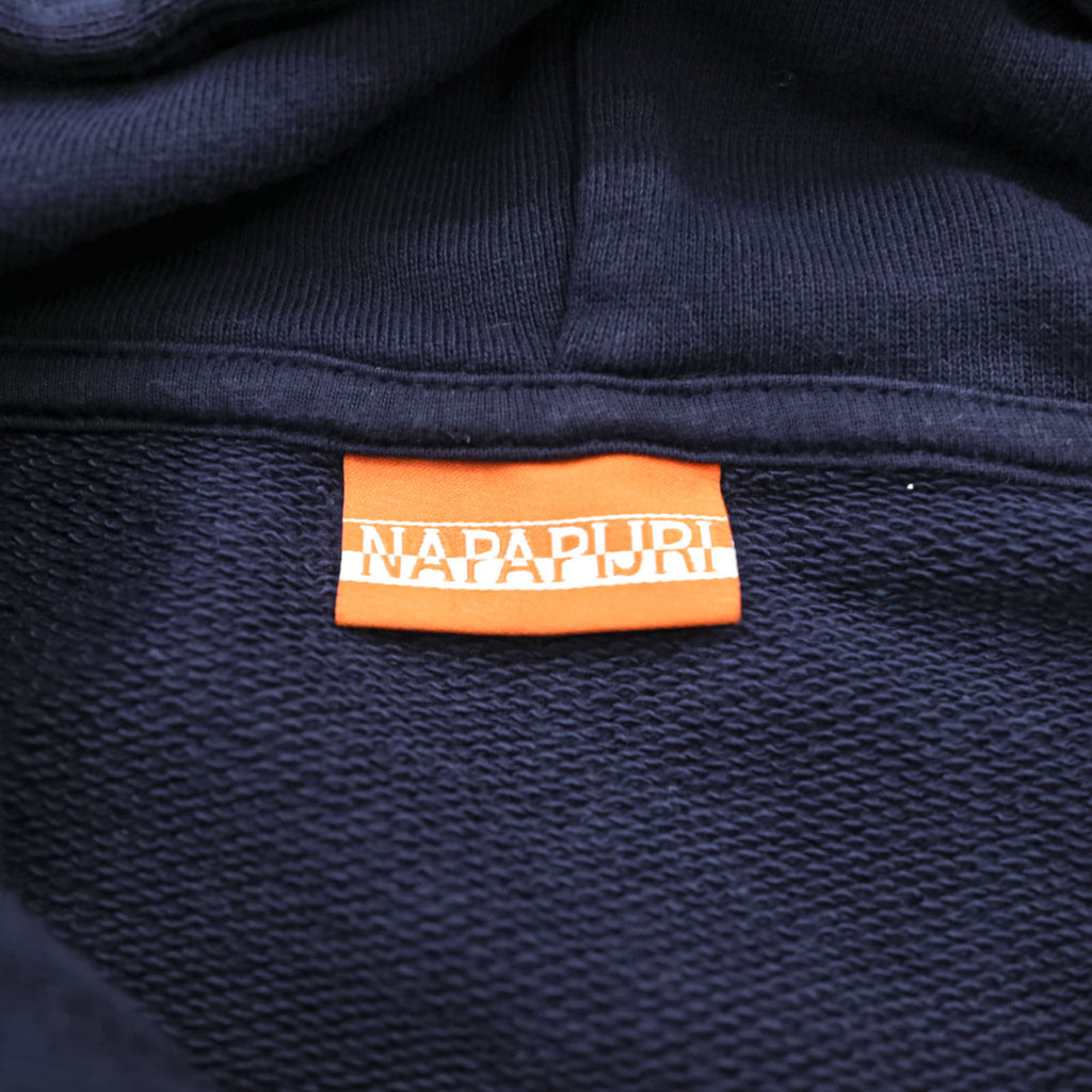 NAPAPIJRI Pullover Hoodie XL Navy Cotton Kangaroo Pocket