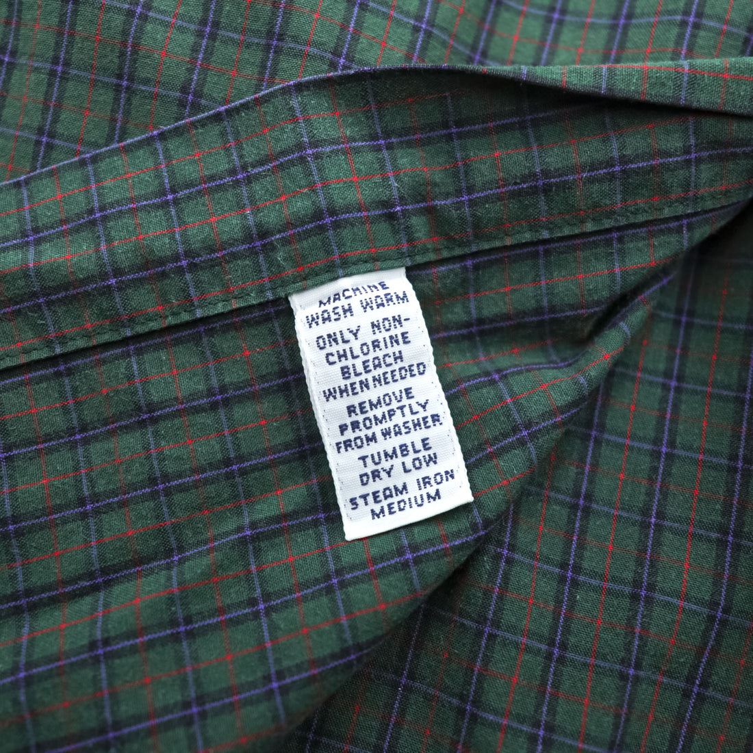 Ralph Lauren 90s button-down shirt, size XL, checked green, black, with small pony embroidery.