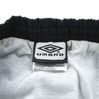Umbro Track Pants Jersey XL Black Side Stripe Hem Zip Nylon