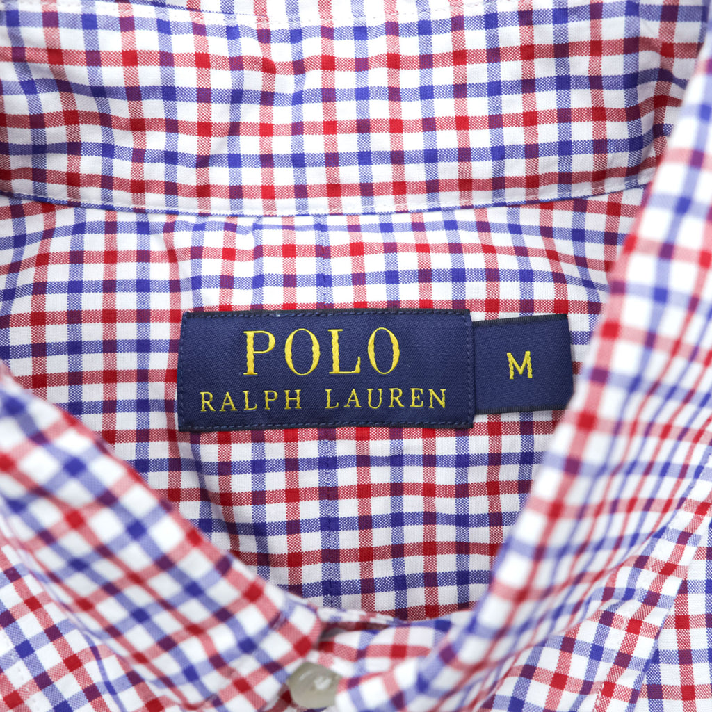 Polo Ralph Lauren Button-Down Shirt M Plaid Tricolor Small Pony Embroidered Logo