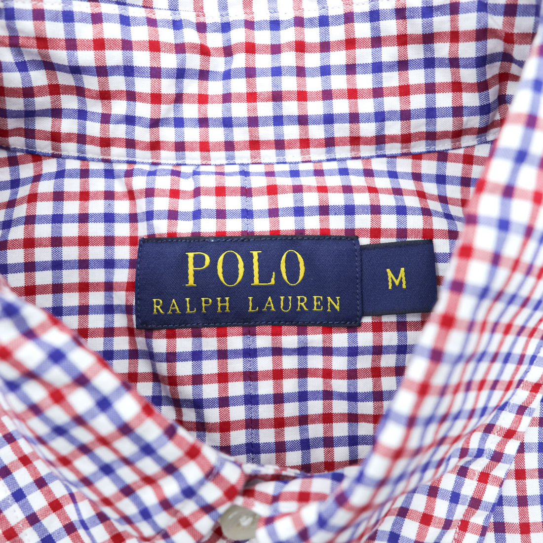Polo Ralph Lauren Button-Down Shirt M Plaid Tricolor Small Pony Embroidered Logo